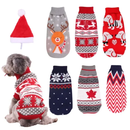Warm Knitted Pet Sweater – Winter Dog & Cat Coat