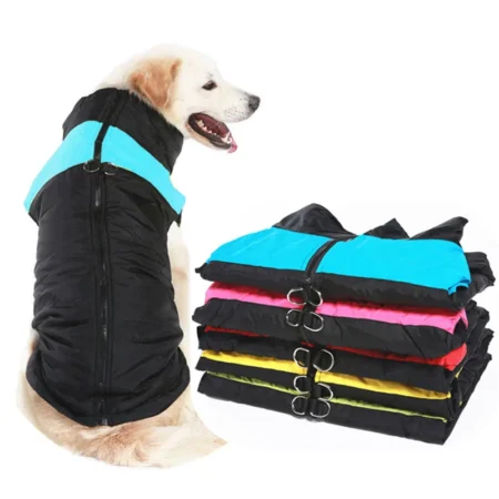 Winter Waterproof Dog Jacket – Warm Pet Vest for Small to Large Dogs
