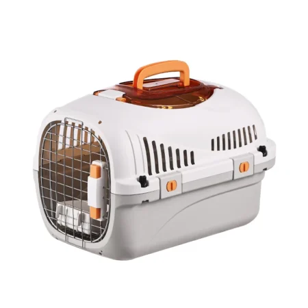 Foldable Iron Mesh Pet Crate – Portable Airy Kennel for Cats & Dogs
