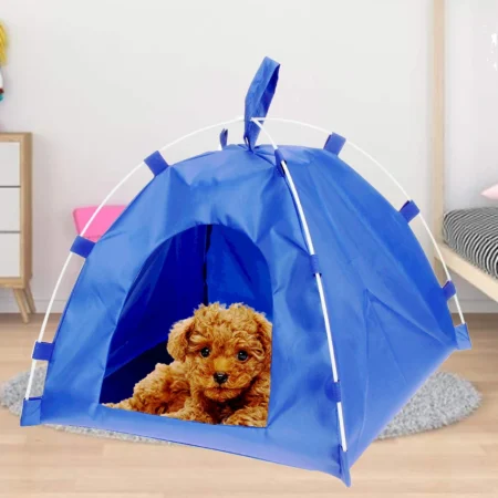 Waterproof Oxford Pet Tent – Portable Dog & Cat Bed with Folding Mat