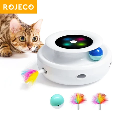 Automatic Interactive Feather & Ball Toy for Cats & Dogs – ROJECO